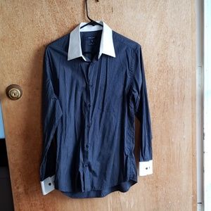 Black and white dress shirt